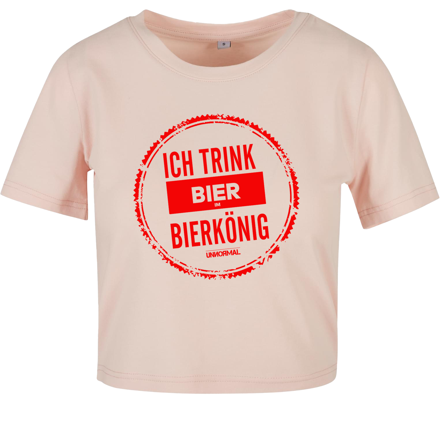 UNNORMAL - Bierkönig - Girl Crop Shirt [pink]