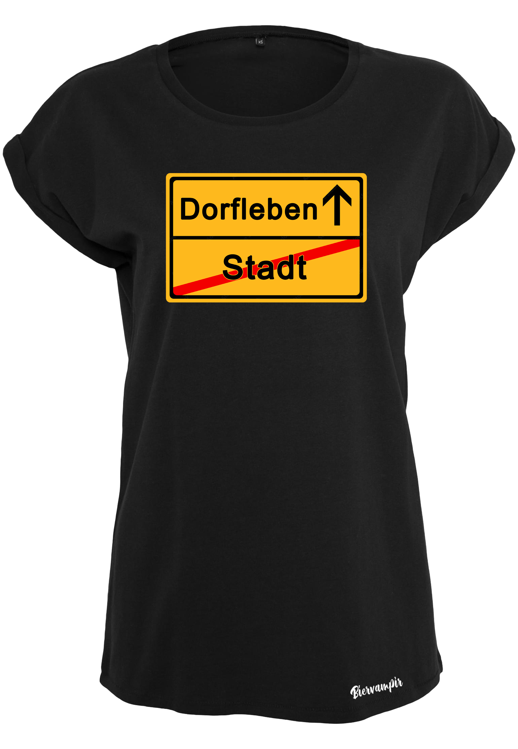 Biervampir - Dorfleben - Girl Extended Shirt [black]