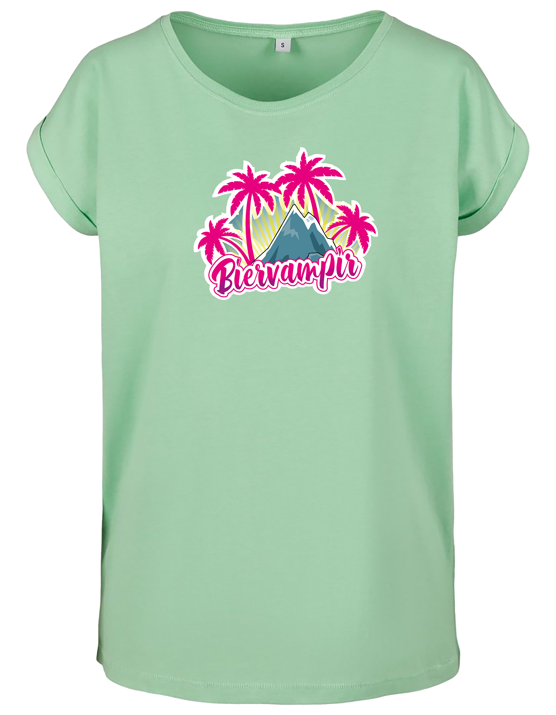 Biervampir - Girl Extendend Shirt - Logo [mint]