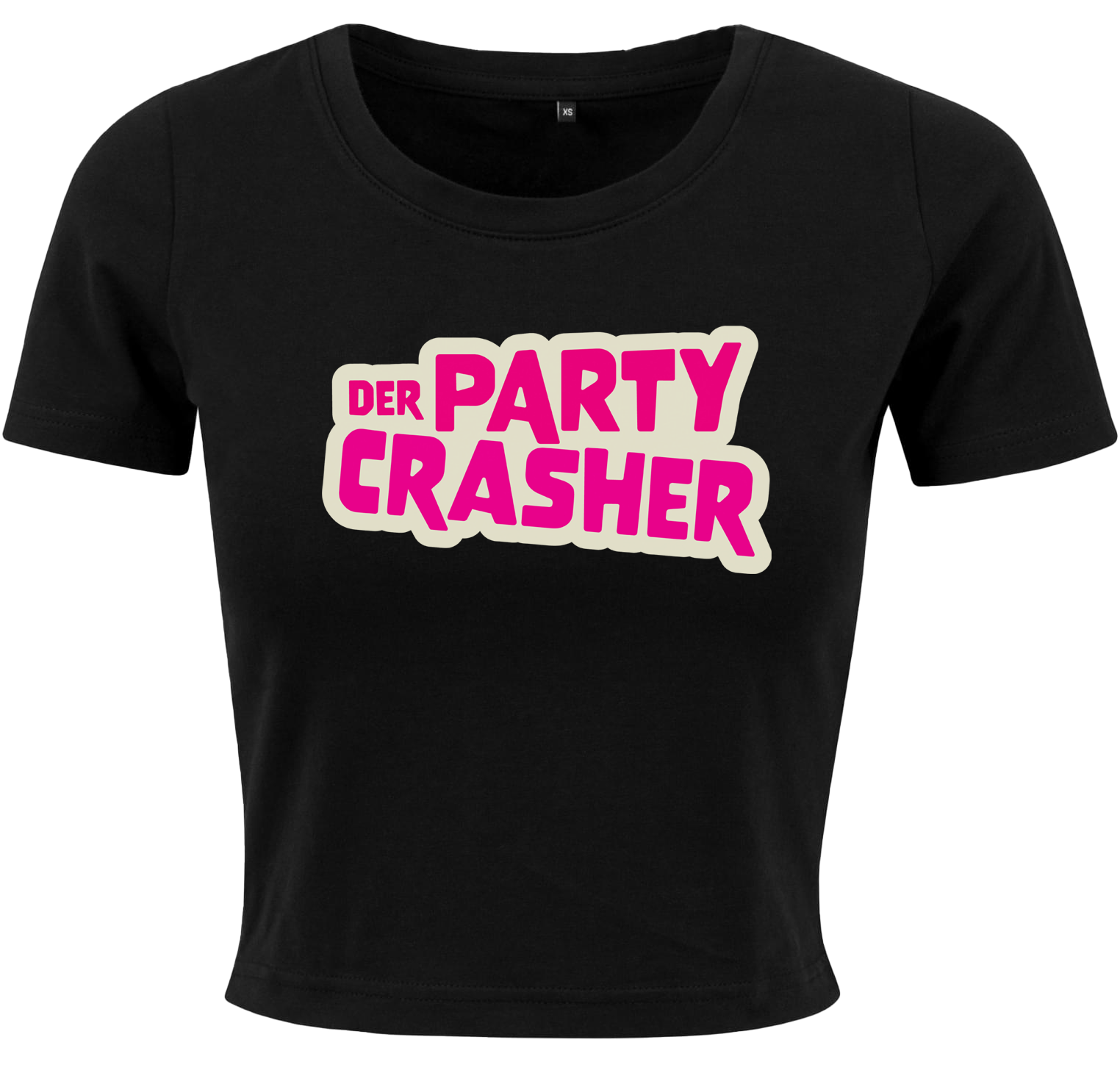 Partycrasher - Logo Girl Crop Shirt [schwarz]