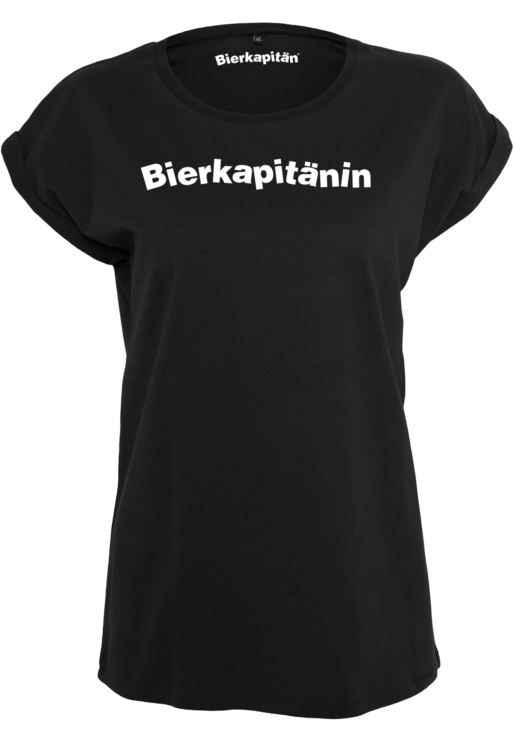Damen - Bierkapitänin - Logo - Girl Extendend Shirt [black] 