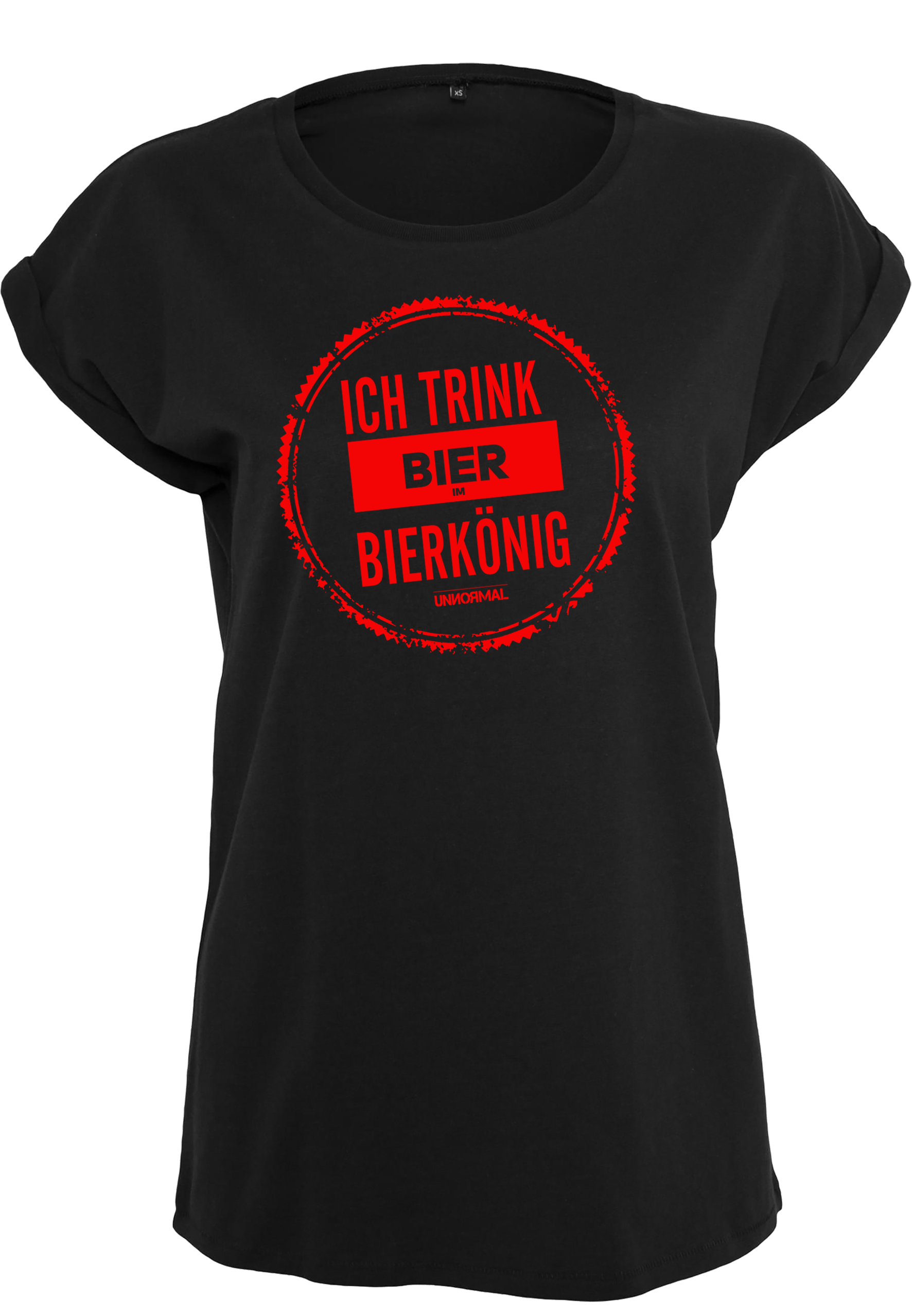UNNORMAL - Bierkönig - Girl Extended Shirt [schwarz]