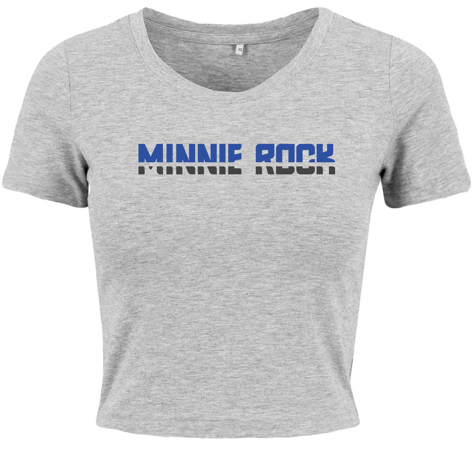 minnie rock - Schriftzug Girl Crop Shirt [grau]